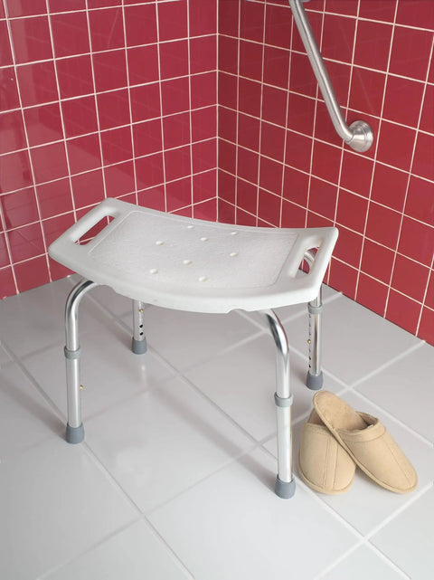 Bath Safety Non Slip Adjustable Tub And Shower Chair For Home Use Easy Install Grab And Go Supports Up To 250 Lbs Stable Shower Bench