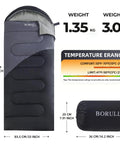 Lightweight Warm Weather Sleeping Bag For Adults And Teens With Compression Sack, Compact Backpacking Gear, Roomy 33 By 86.6 Inches, Fits Up To 5 Ft 11 In, Great For Hiking, Travel, Climbing, Indoor Or Outdoor Camping showing size and weight details