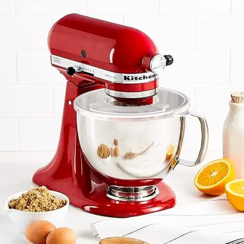 Spill Proof Bowl Covers For 4.5 To 5 Qt Tilt Head Stand Mixers With Splash Guard And Extra Pouring Window Dishwasher Lid