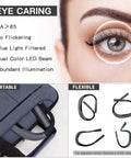 Close-up of eye caring features with rechargeable LED neck reading light showing flexible, portable dual head design.