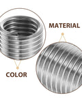 Close-up of 10 Pieces M8 Stainless Steel Thread Repair Sleeve Inserts Kit for reinforcing threads with corrosion resistant grooves.