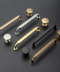 10 Pack Brushed Brass Cabinet Knobs Round Gold Drawer Knobs Kitchen Cabinet Handles Solid Zinc Alloy Pulls For Bathroom Dresser Hardware Beefy Durable Smooth Satin Finish Easy Install Timeless Modern Kitchen Update, assorted finishes