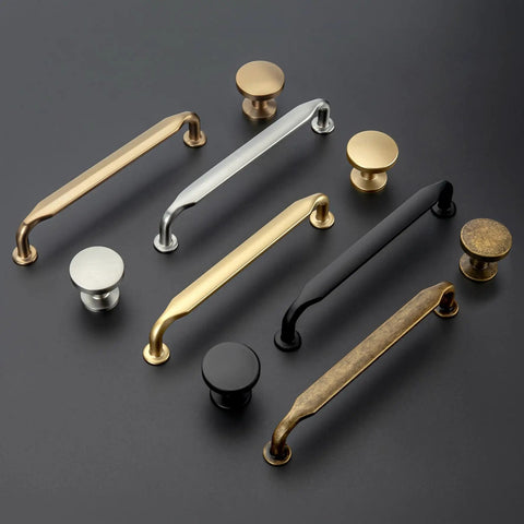 10 Pack Brushed Brass Cabinet Knobs Round Gold Drawer Knobs Kitchen Cabinet Handles Solid Zinc Alloy Pulls For Bathroom Dresser Hardware Beefy Durable Smooth Satin Finish Easy Install Timeless Modern Kitchen Update, assorted finishes