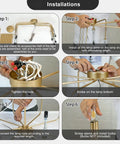 Installation guide for Totally Chic Modern Farmhouse Gold 8 Light Chandelier with candle style bulbs, dimmable E12 base.