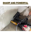 2 Inch Wet Core Drill Bit For Concrete With Rebar, 14 Inch Drilling Depth, 1-1/4 To 7 Thread Arbor in use on concrete wall