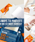 Burn Kit With Sterile Waterproof Wound Dressings, Hydrogel Foam Burn Dressings, Burn Gel, Nonstick Pads, Gauze And Shears, 30 Pack