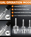 Six Piece Pipe Threader Kit For One Half Inch Three Quarter Inch One Inch NPT Carbon Steel Die Tool with threading heads