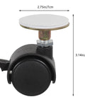 Four Pack Swivel Caster Wheels With Brake Self Adhesive Furniture Caster Wheels for tables, desks, cabinets. Plastic, 3.14x2.75in.