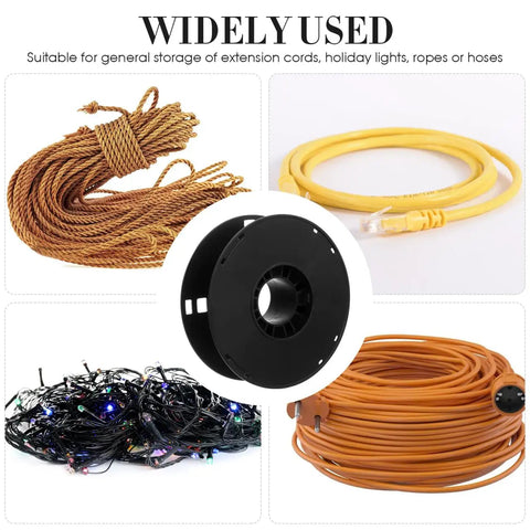 Heavy Duty Extension Cord Reel With Pro Grade Industrial Plastic Build Tangle Free Winding For Garage Shop And Craft Room Storage Great For Braided Cord Paracord Hose And Other Flexible Lines