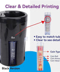 POCREATION 5 In 1 Automatic Sorter Machine Digital Counting Device with detailed printing for easy coin sorting and identification.