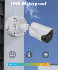 Weatherproof Outdoor Junction Box For CCTV Cameras, Heavy Duty Aluminum Mount Bracket With Hidden Cable Route, shown installed in rain