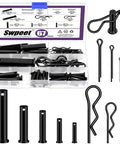 67-Piece Clevis Pin And Cotter Pin Kit With R Pins Hairpins And Split Pins For Automotive Trucks And Lawn Mowers