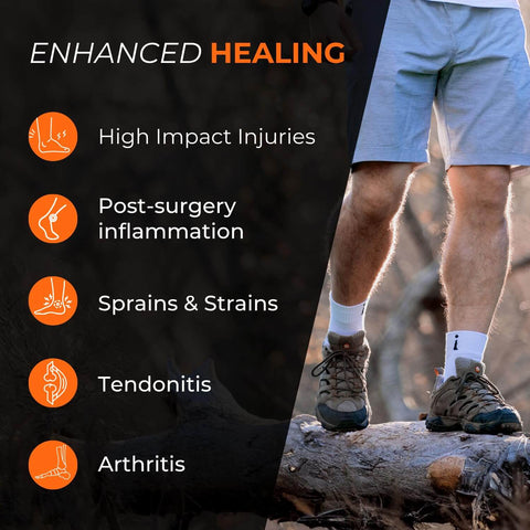 Man wearing Active Socks For Foot Circulation And Joint Pain Relief For Women And Men Ankle Length Moisture Wicking outdoors
