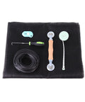 All In One Window Screen Repair Kit With 48x118 Charcoal Fiberglass Mesh And Rolling Tool Spline Cutter Ruler Hook For Replacing Windows And Sliding Doors Includes Knife And Spline Remover displayed.