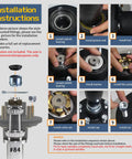 Installation instructions for Two Pack Heavy Duty Trailer Hub Kit For 3500 Lb Trailers, 5 Lug 4.5 Inch Bolt Pattern with steps.