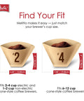 Cone Coffee Filters Set Of 3, Natural Brown, 300 Total Best Dang, Fits 2 To 6 Cup Cone Makers And 1 Cup Pour Over Brewers