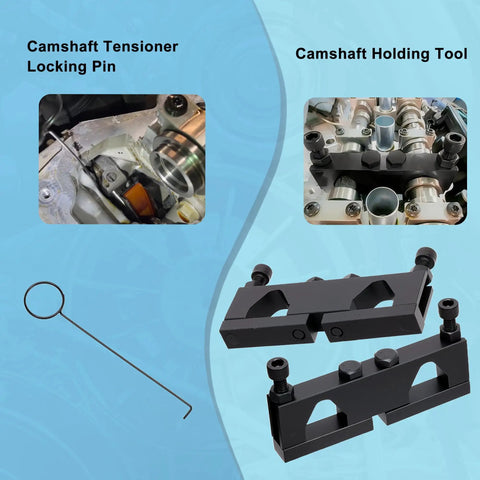 Chrysler 3.6 Pentastar Timing Tool Kit With Camshaft Phaser Lock Tool For VW Jeep Dodge 3.6L Engines components displayed.