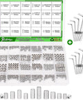 525 Piece Set Screw Kit Metric And SAE With Stainless Steel 304 Cup Point Grub Screws And Internal Hex Drive Includes M3 To M8 And One Eighth To Five Sixteenth Inch Sizes 24 Sizes Total Durable Garage Ready Assortment For Machinery Repairs And DIY visible with organized compartments and hex keys.