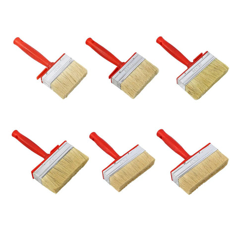 Four Piece Stain Applicator Set With Natural Bristles For Decks Terraces And Furniture Coatings Rustproof Ferrules