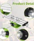 12.2 Inch Mini Milling Machine Worktable with X Y Compound Slide showcasing aluminum surface and precise adjustments