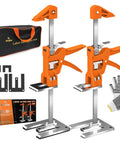 Heavy Duty Arm Jack Lifter 2 Pack Made From Tough Stainless Steel And Aluminum Alloy Handles with carry bag and gloves.