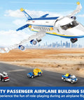 6 In 1 Airport Passenger Plane Building Set With 510 Pieces For STEM Play Including Baggage Truck Shuttle Bus Boarding Stairs And More A Dope Build Toy For Adults And Kids Ages 6 To 12 featuring airplane, trucks.