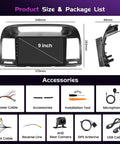 Toyota Camry 2000 2006 Android Car Stereo With 9 Inch Touch Screen CarPlay Android Auto Plug And Play GPS Bluetooth Wi Fi Dash Kit