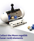Technic Moon Rover Build Kit For Kids 10 Plus All Terrain Space Vehicle Toy components with lunar rock elements.
