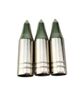 Glue On 80 Grain Arrow Points Set For 8mm Arrows, 3 silver field points for bamboo and wooden shafts