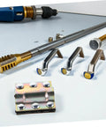 Easy Install PE Pipe Repair Clamp Leak Sealer for quick plumbing fixes with durable and leak-proof design, shown with tools