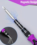 115 In 1 Precision Screwdriver Set With Pro Grade Magnetic Bits Including Torx Triwing Phillips Pentalobe And More shown with magnetic force
