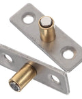 Close-up view of 2 Pack Folding Stop Barn Sliding Door Guides With Rollers For Floor Mounted Doors Aluminum And Stainless Wheel Stops
