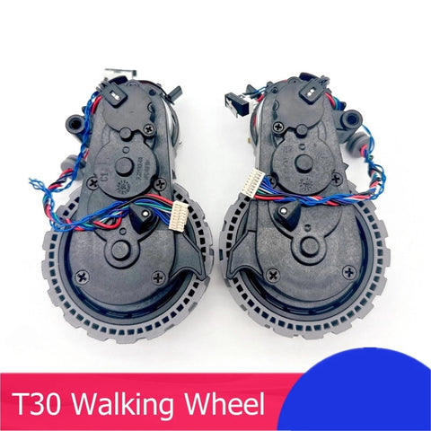 Deebot T30 replacement wheels set for robot vacuums with aluminum alloy frame, precise encoder feedback, easy installation, 2-pack.