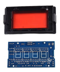 Digital Voltmeter Module DIY Kit For 5V DC Systems, 0-20V And 0-200V Readout, red display frame and PCB board