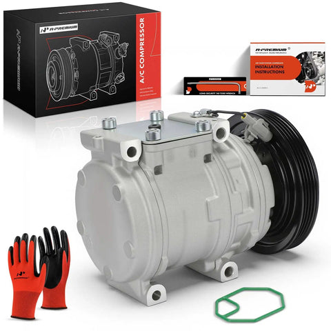 Heavy Duty Air Conditioning Compressor With Clutch Compatible With Toyota Tacoma 1995 To 2004 3.4L Engine 10Pa15L build and packaging.