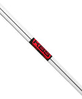 Brand Spanking New Tour 125 Steel Iron Shafts Offering Stiff Plus Flex Design displayed with a black and red KBS label.