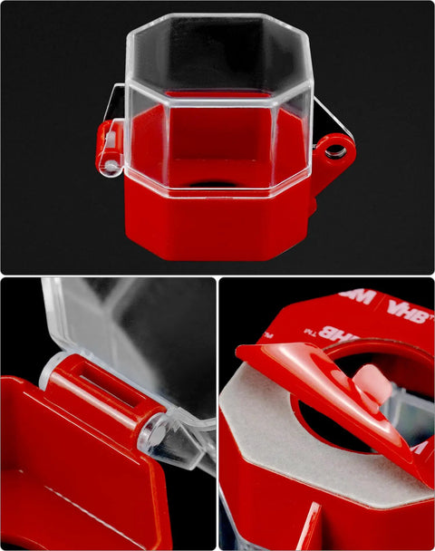 Emergency Stop Button Covers 4 Pack Plastic Switch Shields Lockout Covers For Toggle And Push Buttons UV Resistant