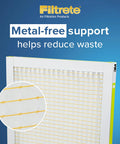 16x20x1 Inch Pleated Air Filter With MERV 8 MPR 700 Electrostatic Filtration For AC And Furnace showing metal-free support