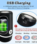 Close-up of USB charging port and indicator lights on 5 Gallon Water Dispenser With USB Charging And On Off Switch, Electric Pump Jug Dispenser