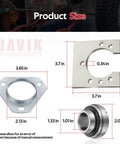 Product size diagram of Rear Live Axle Bearing Kit 1 Inch Universal Fit For Go Karts Mini Bikes Trikes And Off Road ATVs, three hole design.