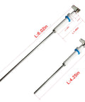 Premium Ceramic Steam Probe Set With O Rings For Breville Sage Dual Boiler Oracle And Oracle Touch Espresso Machines, two ceramic steam shafts with dimensions.