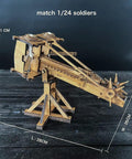 Mini Roman Ballista Siege Engine Kit for Tabletop Battles DIY Wooden Catapult Model 3D Puzzle STEM Project Medieval War Machinery for Kids and Adults Educational Fun and Hands On Building, 26x26x21 cm