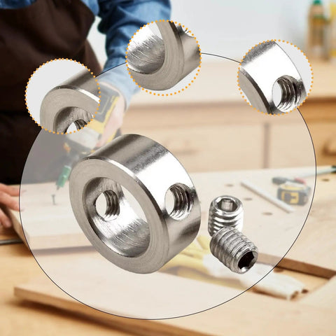 Ten Pack Stainless Steel Shaft Collars 6mm Adjustable Screw Collar Depth Stopper Position Adjuster Set For Automotive Robotics Build Projects Easy Install No Removal Needed High Grade Hardware Fitment For Garage And Shop Upgrade Needs Bang For Buck, 6mm stainless steel collar with set screws