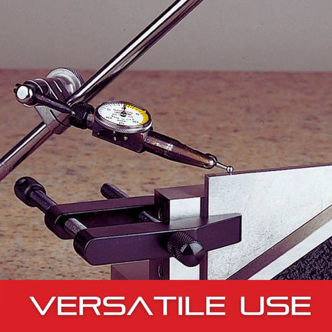 Dovetail Body Clamp For Test Indicators 708 709 And 811 Series in use with precision metrology tool, 3/16 inch rod diameter
