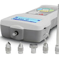 Pro Grade Digital Force Gauge With 2 Lb Capacity And 0.0005 Lb Resolution For Tension Or Compression, Built In MicroSD Card, USB And RS232 Interfaces, Peak And Multi Peak Detection, Backlit LCD With Auto Rotate Display, with test tips