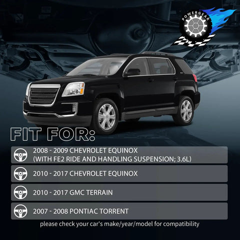 Upgrade Your Ride With This 6Pcs Suspension Kit Featuring Rear Lower Control Arms And Sway Bar Links For Chevy Equinox Models From 2008 To 2017 Ensure Smooth Handling And Keep Your Streets Cruising In Total Style. black SUV fit chart