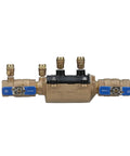 Heavy Duty 1 1 2 Inch Double Check Backflow Preventer For Non Potable Water with bronze finish and easy swap valve access.