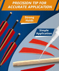Precision tip applying Heavy Duty Fletching Glue Kit 100g Pro Grade Instant Bond For Carbon, Aluminum And Wood Arrows.