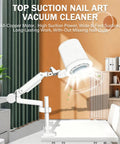 Straight Up Heavy Duty Nail Dust Collector With Smooth Silent 80W Motor Plus Digital Controls, pro-level fume extractor in salon.