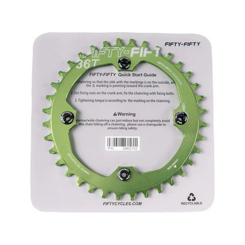 104 BCD Mountain Bike Chainring 30T 32T 34T 36T Narrow Wide For 9 10 11 Speed, round chainring 34T green, four-bolt aluminum